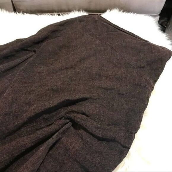 DIGBY’S BOUTIQUE Italian Silk blend Size small Asymmetric skirt Brown - Picture 2 of 12